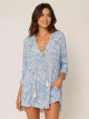 Charlie Holiday Coco Hooded Beach Cover Tunic